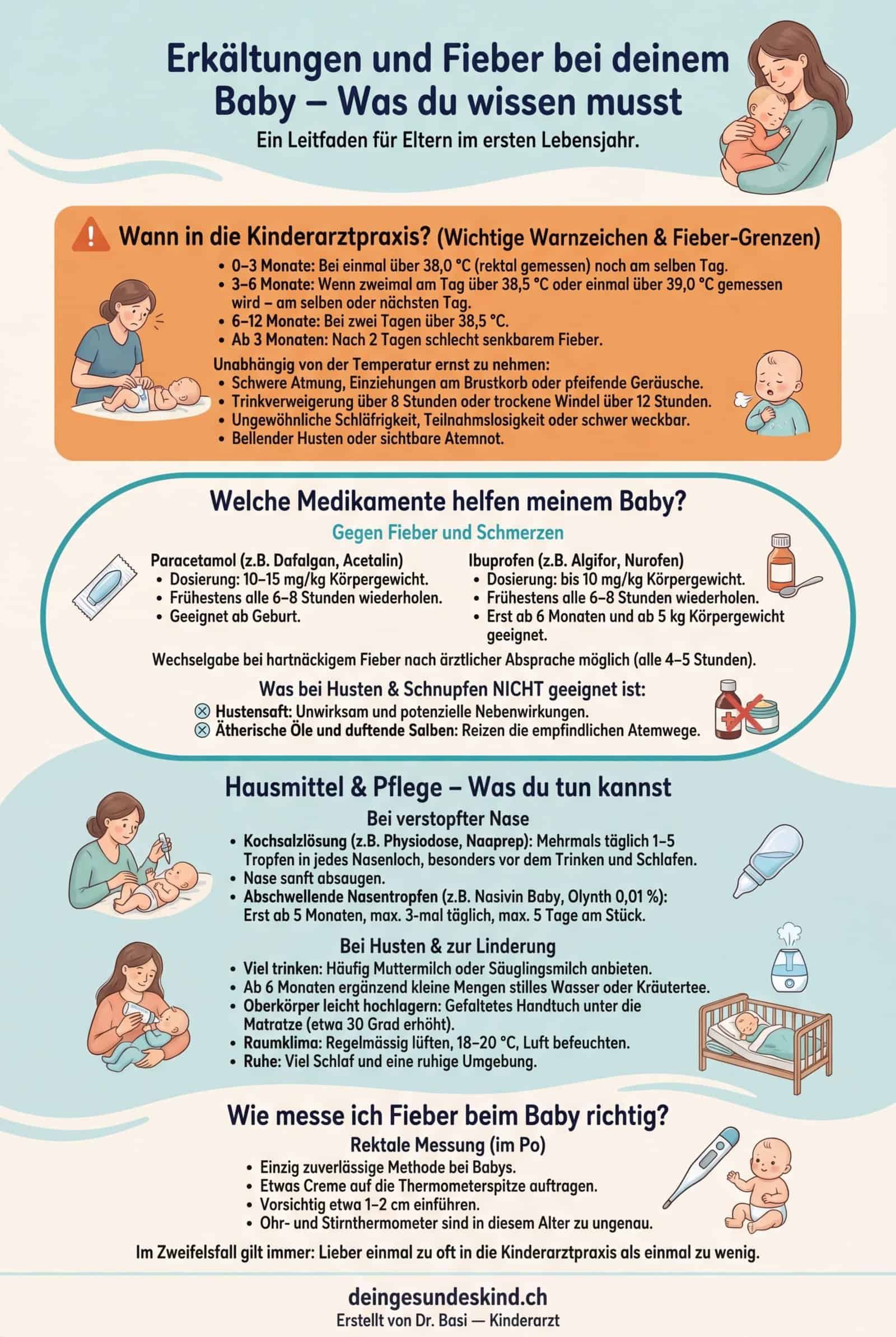 Erkältung beim Baby – Was Eltern wissen müssen