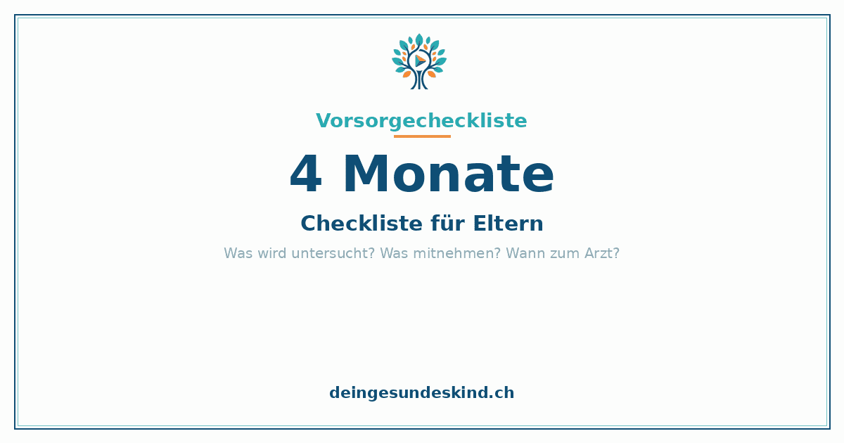 vorsorge-4-monate – Checkliste für Eltern zur Vorsorgeuntersuchung mit 4 Monaten