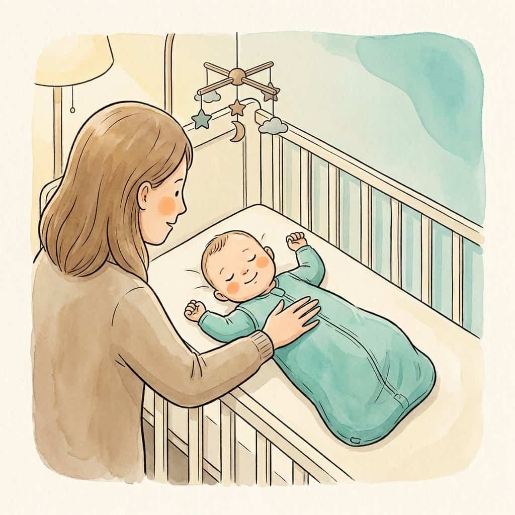 Illustration: Einschlafen ohne Brust – sanfter Übergang