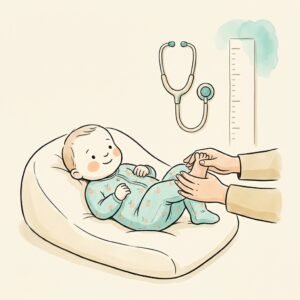 Illustration: Vorsorgechecklisten für Babys von Woche 1 bis Monat 24